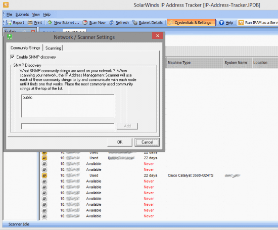 solarwinds ip address tracker