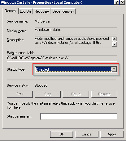 windows-install-service-disable