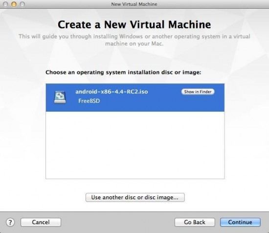 New-android-Virtual-Machine-fusion