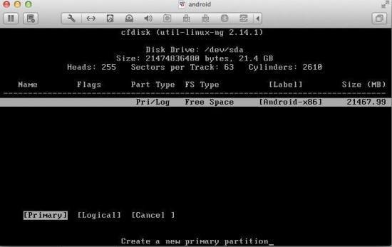 android-create-partition-primary