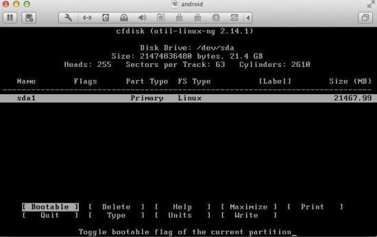 android-create-partition-primary-bootable