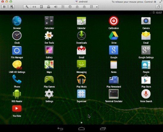 android-running-on-osx-fusion