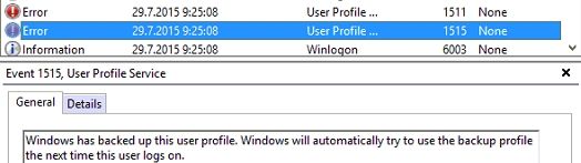 How to fix Temporary Profile in Microsoft Windows and Microsoft Server eventid 1515 temp profile 