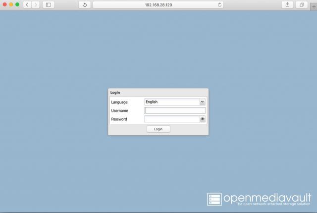 openmediavault-login