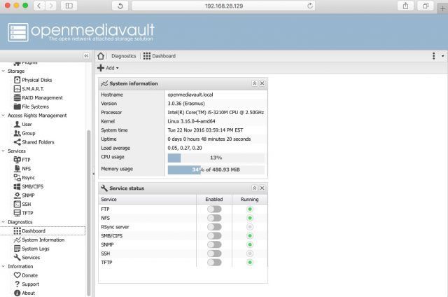 openmediavault-services